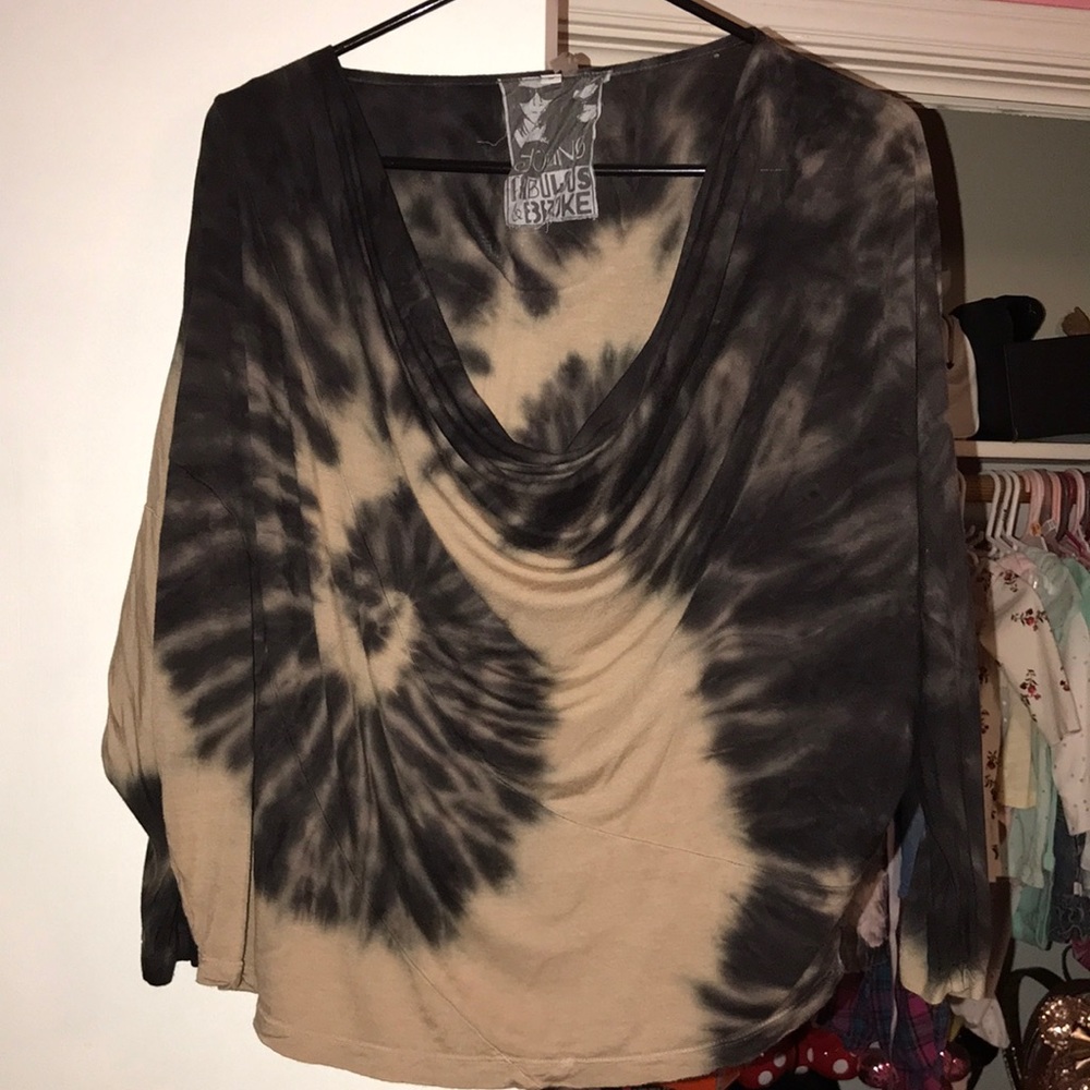YFB tie dye wide neck long sleeve